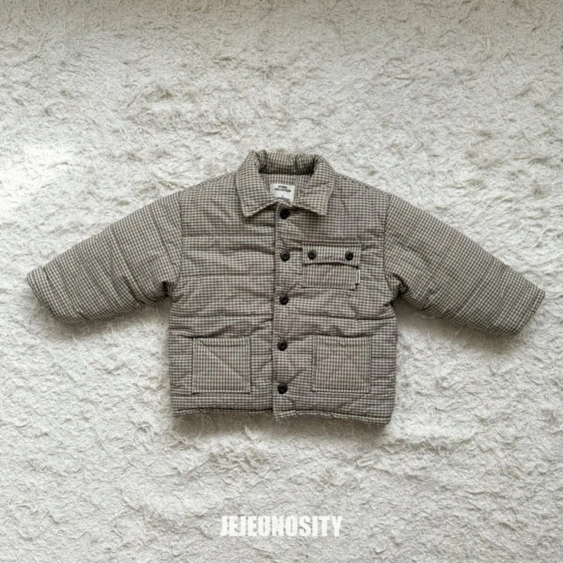 Jejeunosity - Korean Children Fashion - #minifashionista - Checkmate Padding Jacket