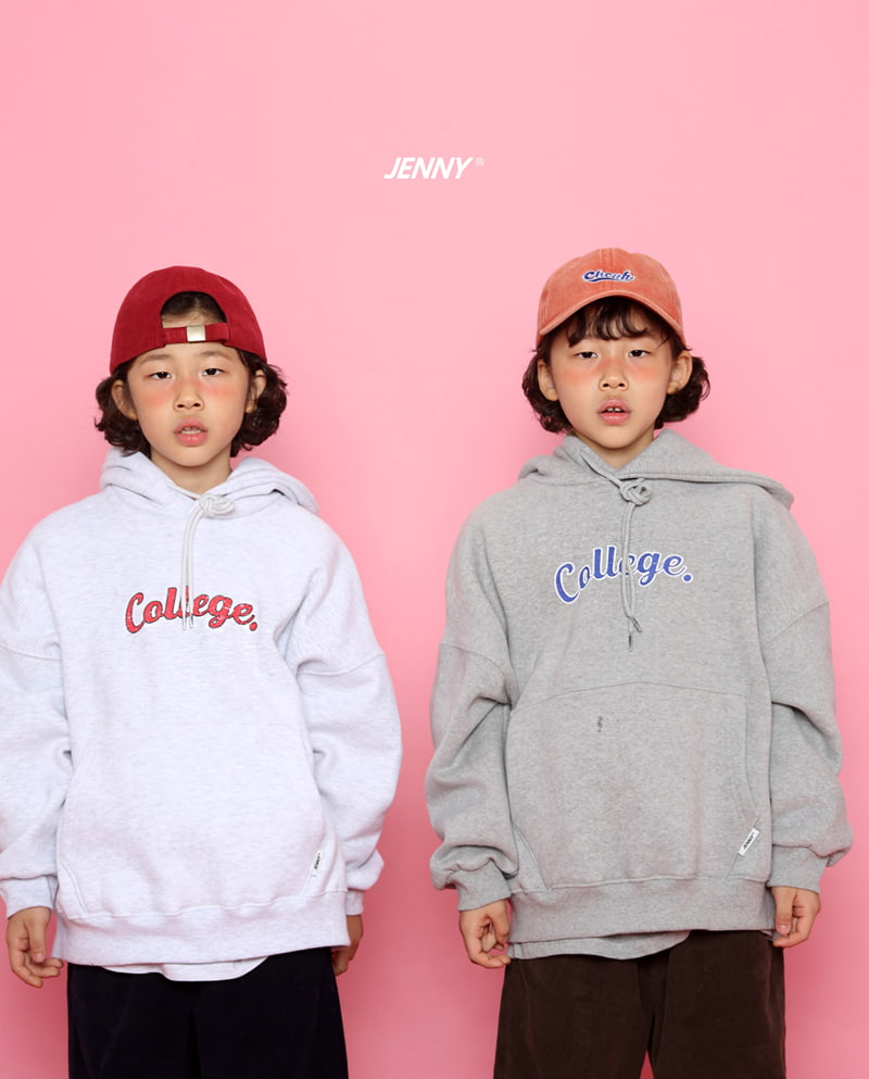 Jenny Basic - Korean Children Fashion - #kidsshorts - Colleage Fleece Hoodie - 4