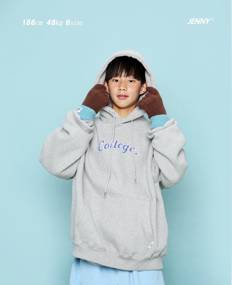 Jenny Basic - Korean Children Fashion - #magicofchildhood - Colleage Fleece Hoodie - 8