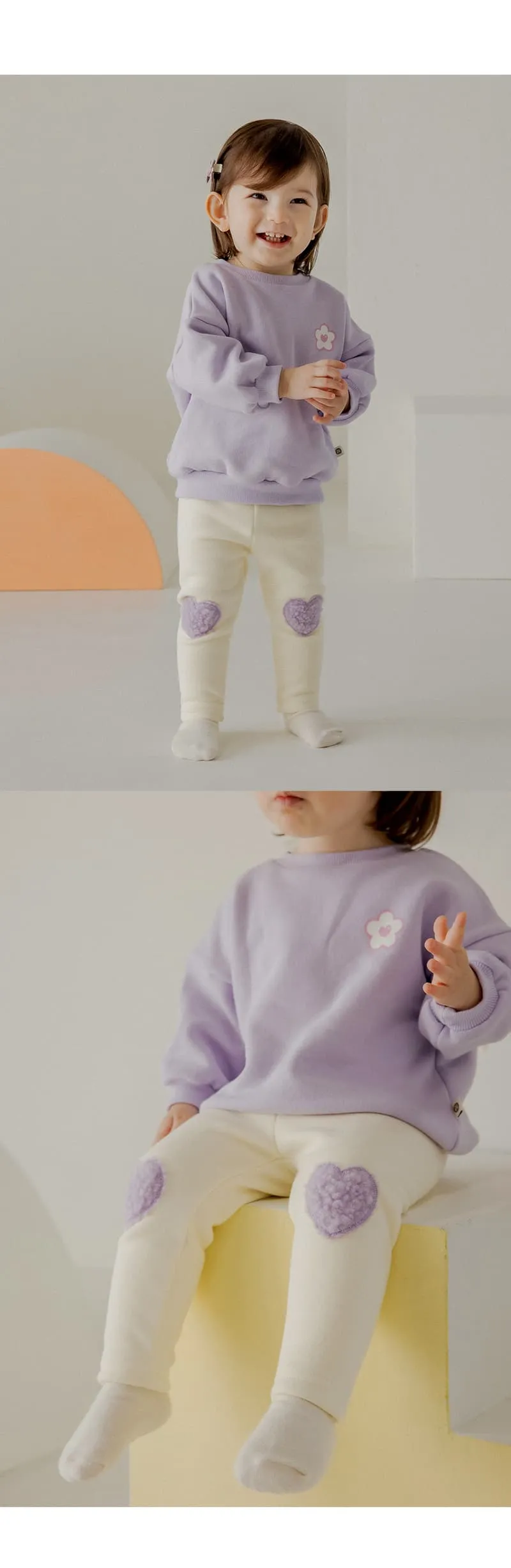 Kids Clara - Korean Baby Fashion - #babyboutique - Amor Fleece Baby Leggings - 5