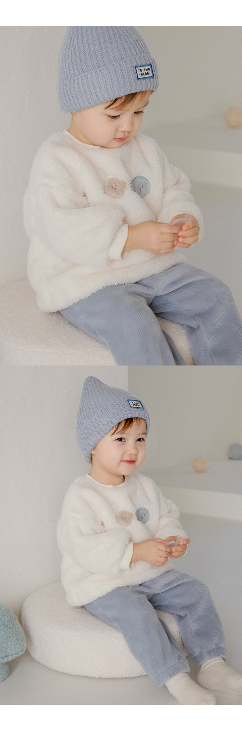 Kids Clara - Korean Baby Fashion - #babyboutique - Olin Fleece Baby Sweatshirt - 3