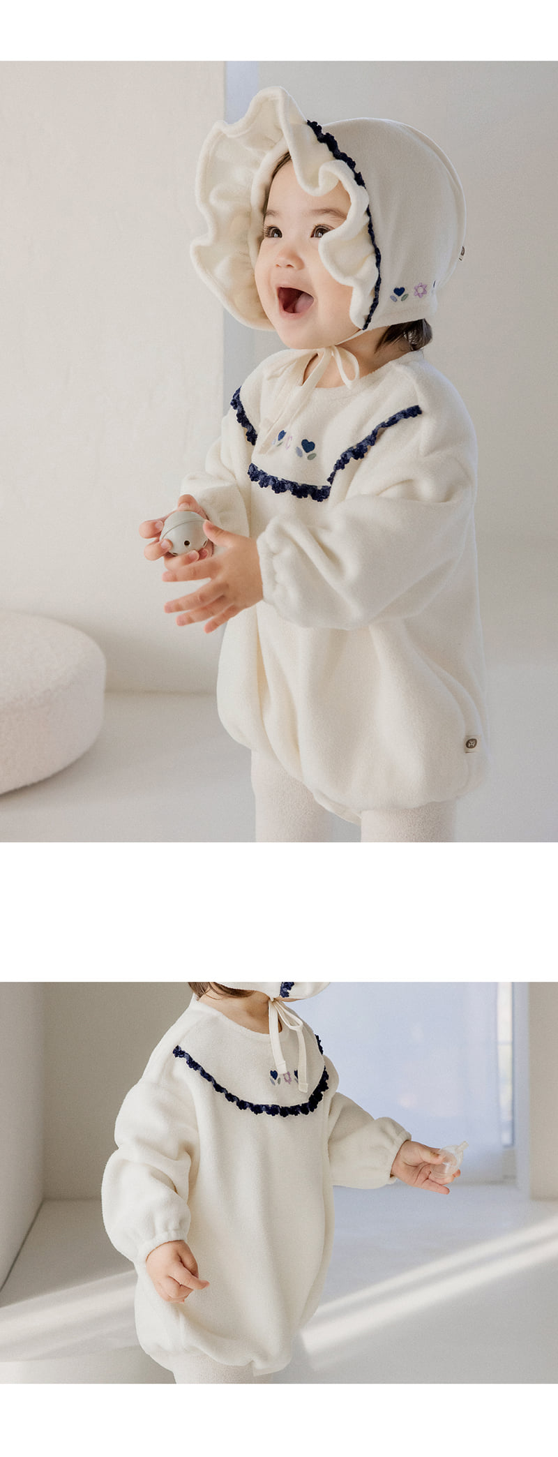 Kids Clara - Korean Baby Fashion - #babyboutique - Angela Fleece Brushed Body Suit - 2