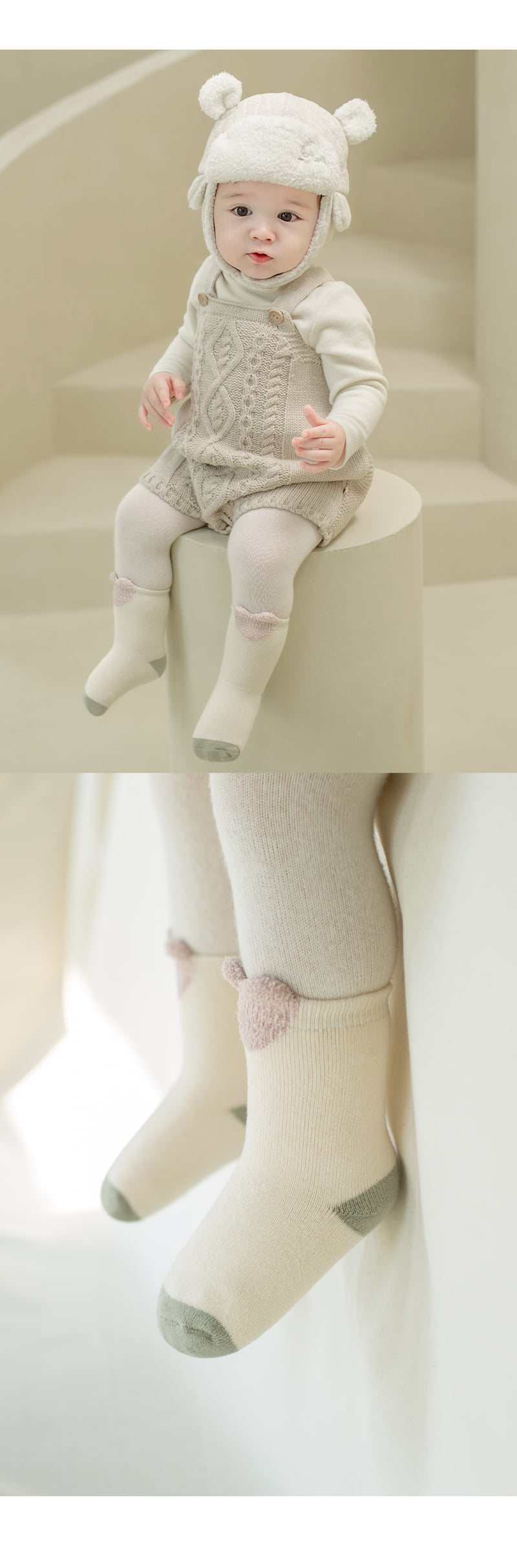 Kids Clara - Korean Baby Fashion - #babyboutiqueclothing - Pulley Winter Baby Socks 3 Types Set (set of 5) - 3