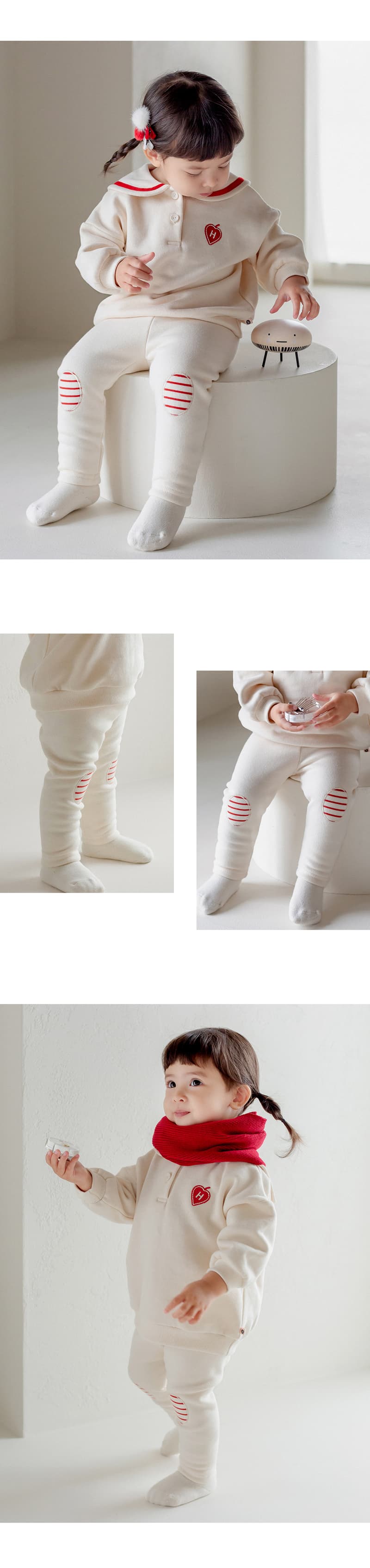 Kids Clara - Korean Baby Fashion - #babyboutiqueclothing - Ellen Fleece Baby Leggings - 5