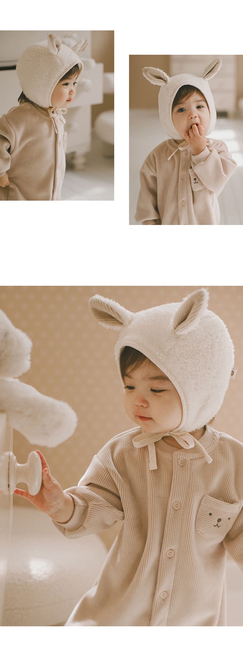 Kids Clara - Korean Baby Fashion - #babyclothing - Thorya Double Velour Coveralls - 8