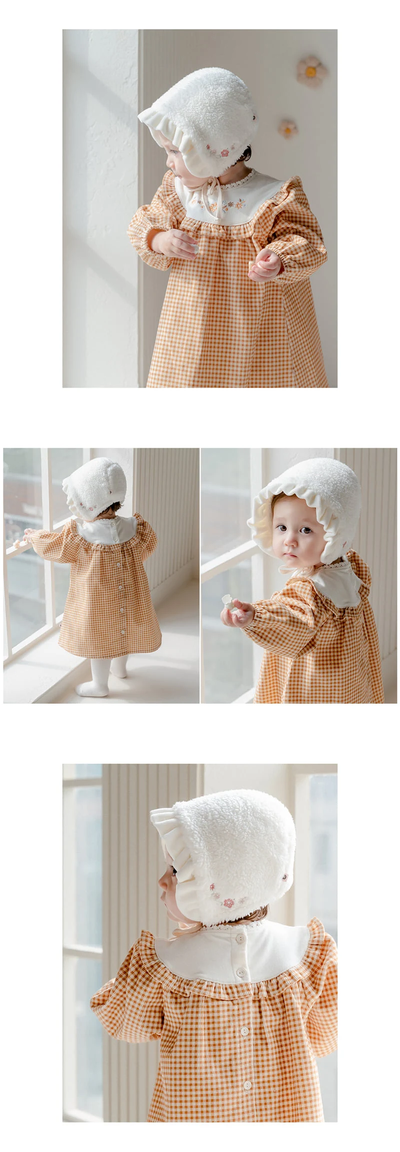 Kids Clara - Korean Baby Fashion - #babyboutiqueclothing - Liru Frill Winter Baby Bonnet - 4