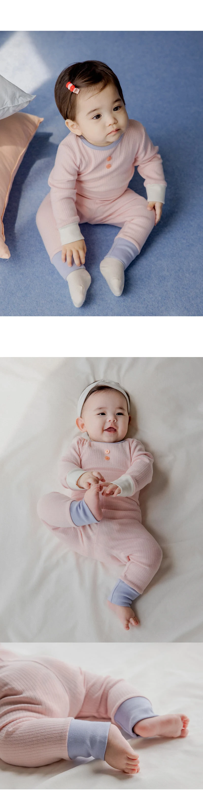 Kids Clara - Korean Baby Fashion - #babyfashion - Bijou Rib Valley Baby Pajamas - 7