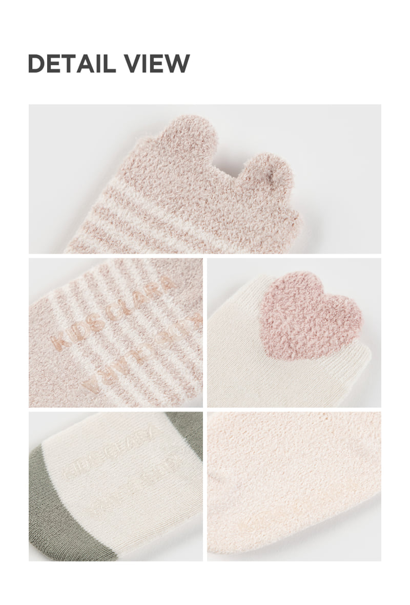 Kids Clara - Korean Baby Fashion - #babyfashion - Pulley Winter Baby Socks 3 Types Set (set of 5) - 5