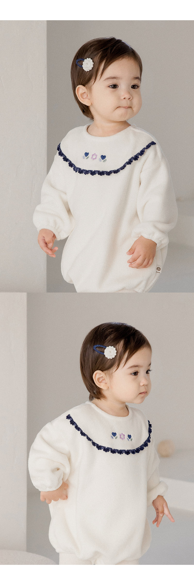 Kids Clara - Korean Baby Fashion - #babyfashion - Angela Fleece Brushed Body Suit - 5