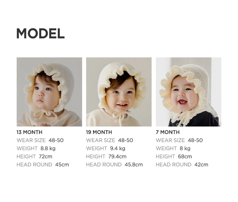 Kids Clara - Korean Baby Fashion - #babyfever - Brina Knit Baby Bonnet - 10