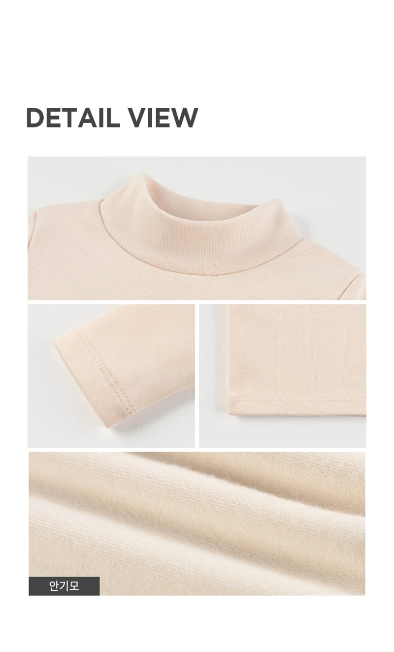 Kids Clara - Korean Baby Fashion - #babyfever - Pure Basic Modal Baby Mock Neck Tee - 8