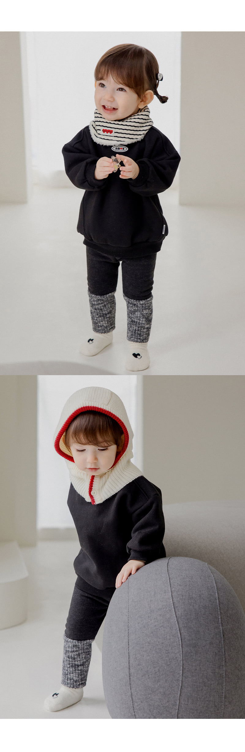 Kids Clara - Korean Baby Fashion - #babyfever - Kai Fleece Baby Leggings - 5