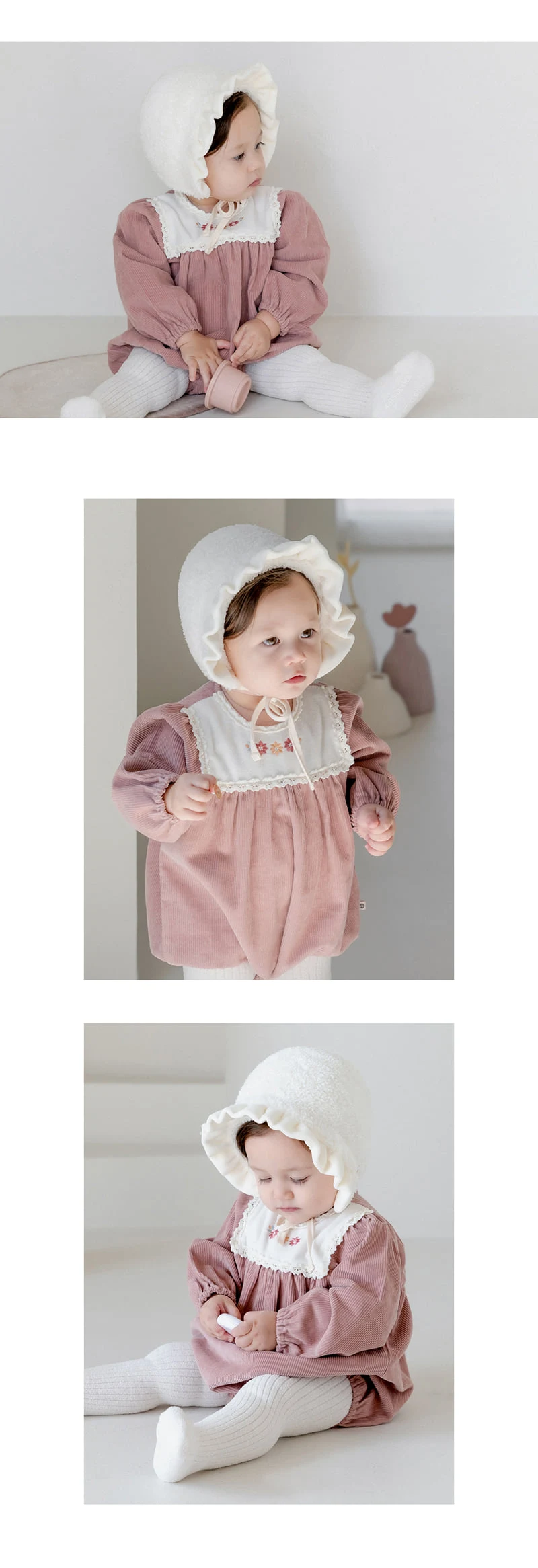 Kids Clara - Korean Baby Fashion - #babyfever - Liru Frill Winter Baby Bonnet - 6