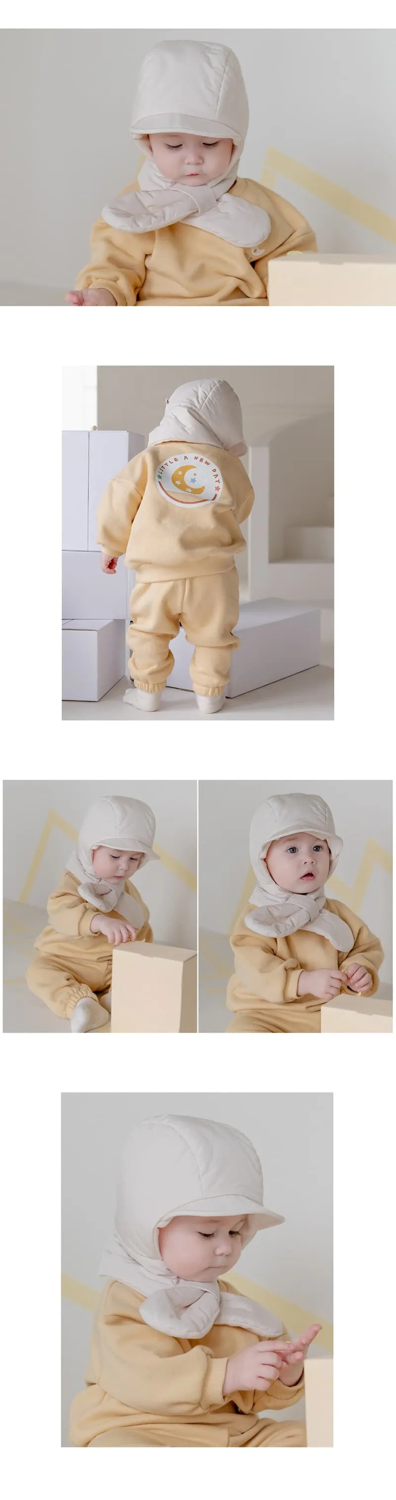 Kids Clara - Korean Baby Fashion - #babygirlfashion - Rine Padded Baby Balaclava - 6