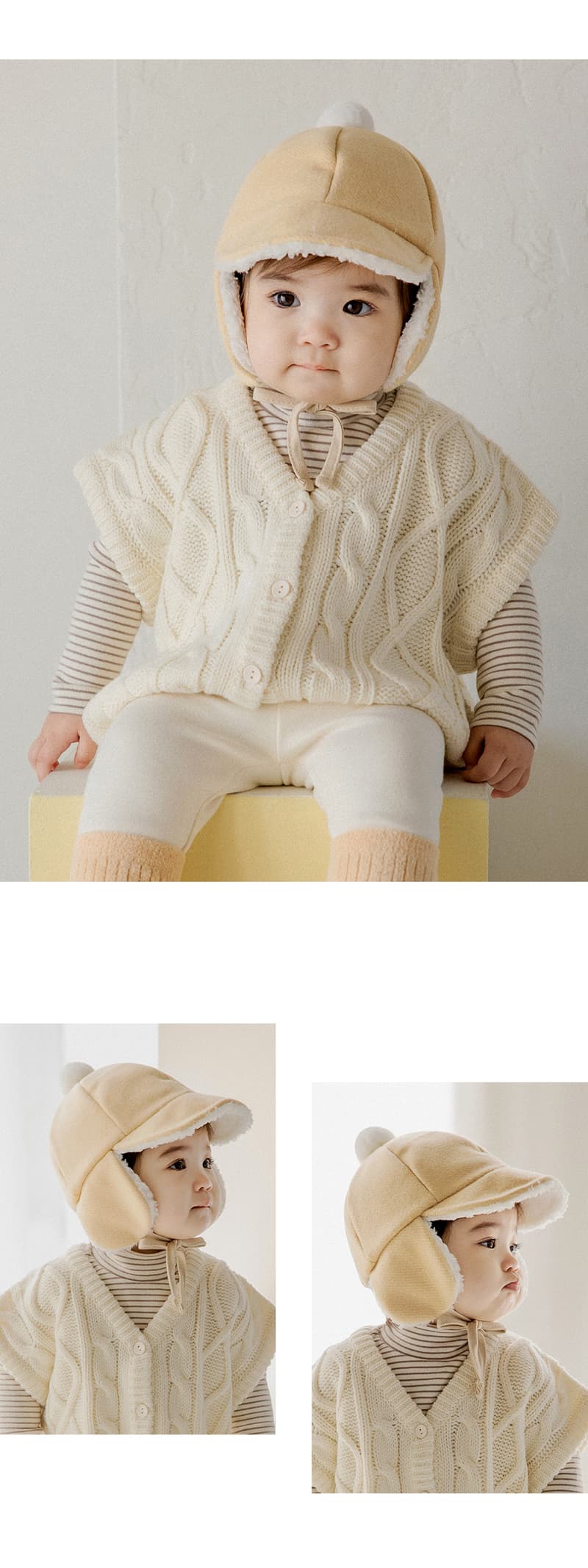 Kids Clara - Korean Baby Fashion - #babygirlfashion - Matthew Winter Baby Cap - 2