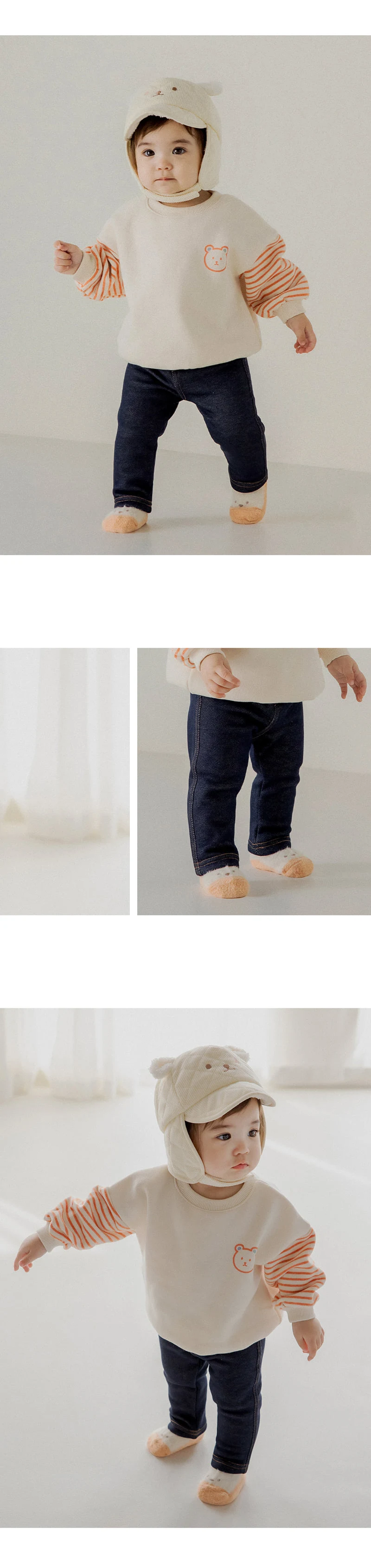 Kids Clara - Korean Baby Fashion - #babylifestyle - Polle Fleece Baby Jeggings - 2