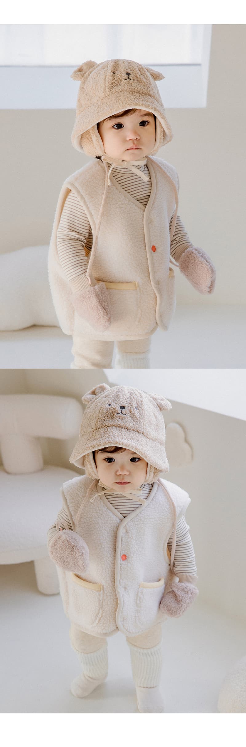 Kids Clara - Korean Baby Fashion - #babylifestyle - Estelle Winter Baby Bucket Hat - 2