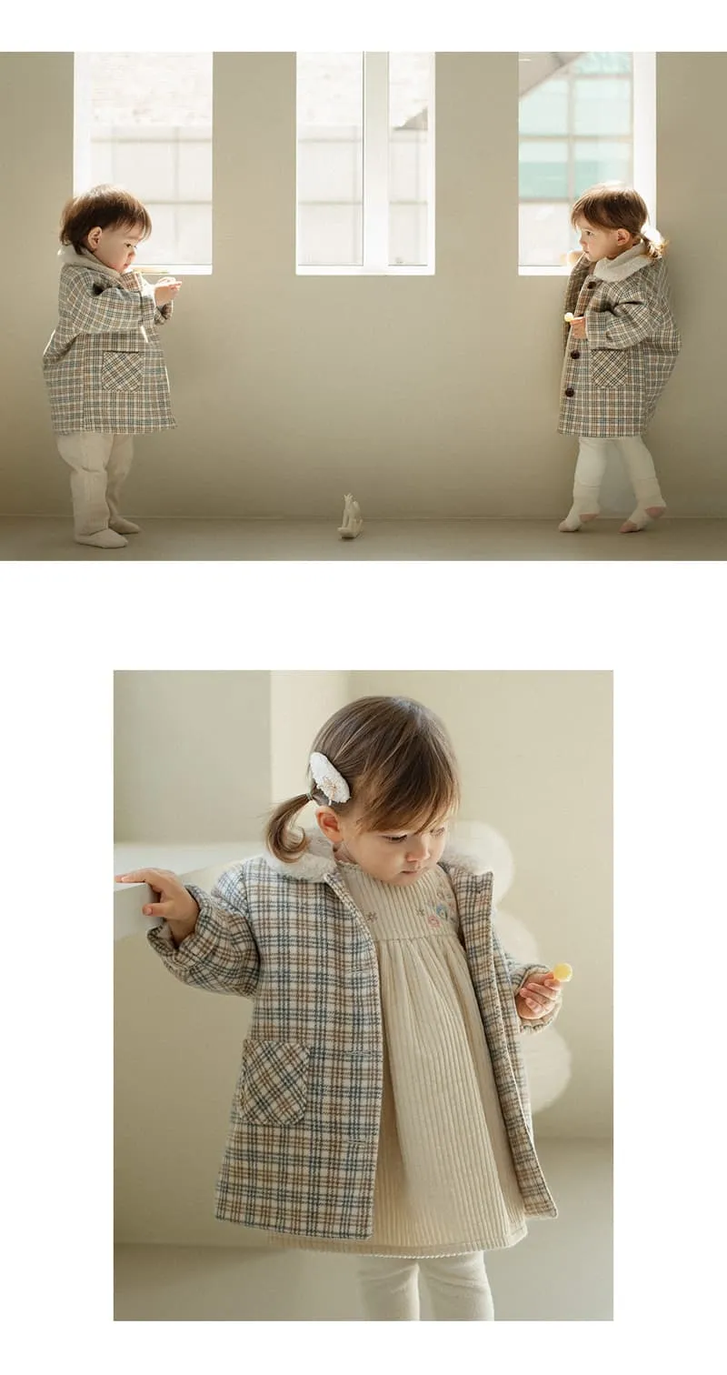 Kids Clara - Korean Baby Fashion - #babyoninstagram - Check Quilting Baby Coat - 5