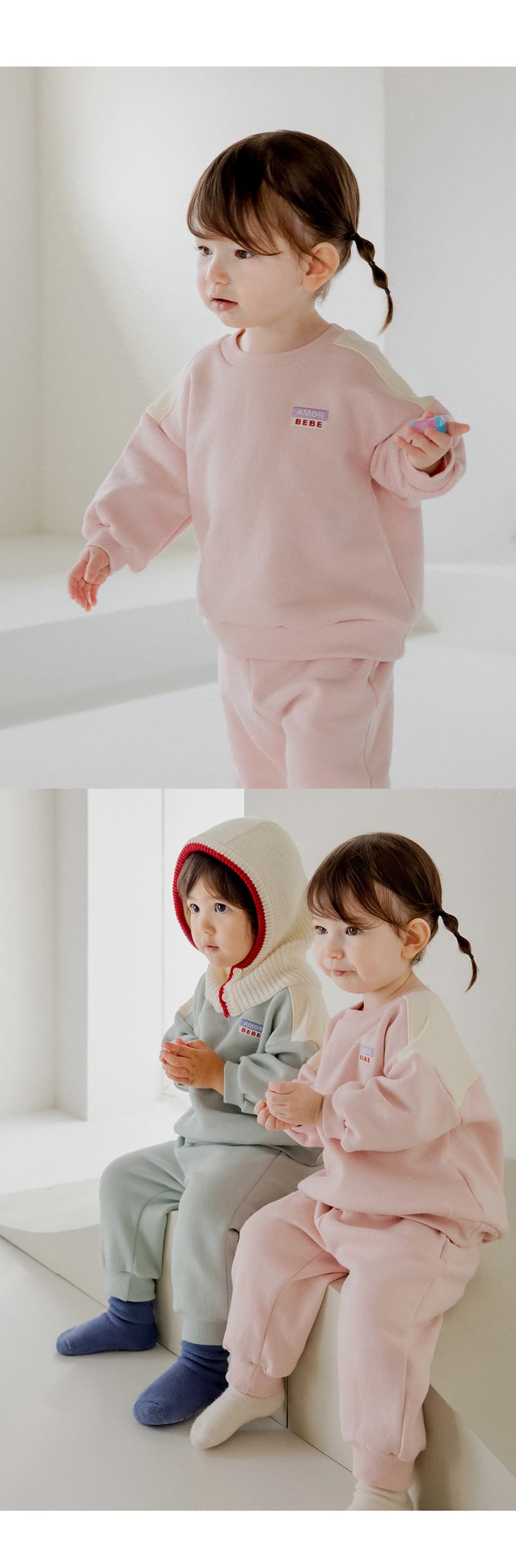 Kids Clara - Korean Baby Fashion - #babyoninstagram - Riella Fleece Baby Set-up - 3