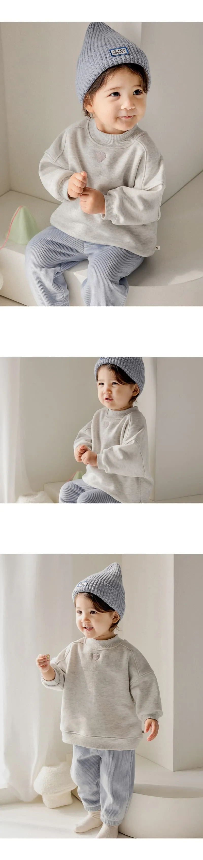 Kids Clara - Korean Baby Fashion - #babyoninstagram - Omar Mock Turtleneck Fleece Sweatshirt - 2