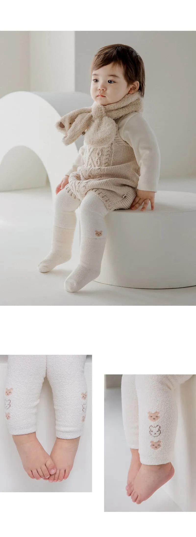 Kids Clara - Korean Baby Fashion - #babyootd - Quay Winter Baby Leggings (set of 5) - 3