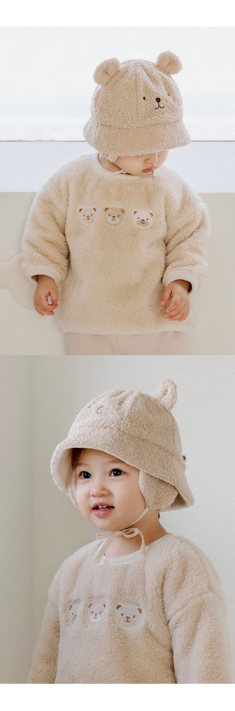 Kids Clara - Korean Baby Fashion - #babyoninstagram - Estelle Winter Baby Bucket Hat - 4