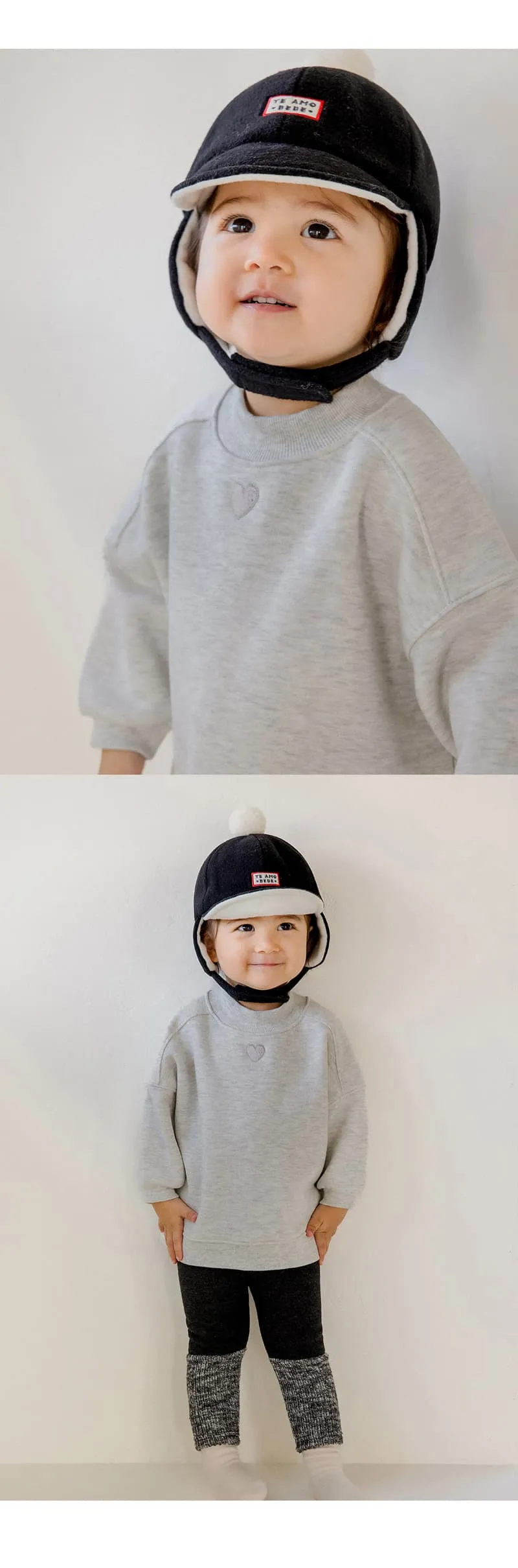 Kids Clara - Korean Baby Fashion - #babyootd - Omar Mock Turtleneck Fleece Sweatshirt - 3