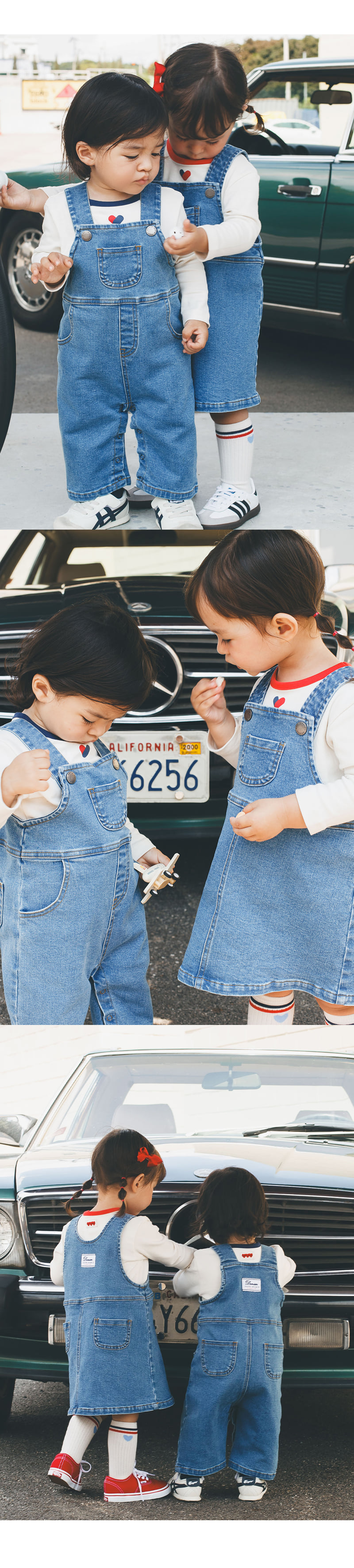 Kids Clara - Korean Baby Fashion - #babyoutfit - Adore Denim Baby Overalls - 3