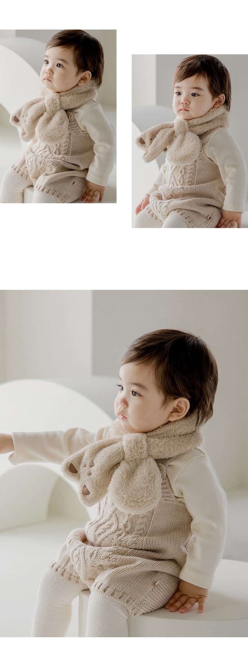 Kids Clara - Korean Baby Fashion - #babywear - Erbel Knit Baby Overall - 3