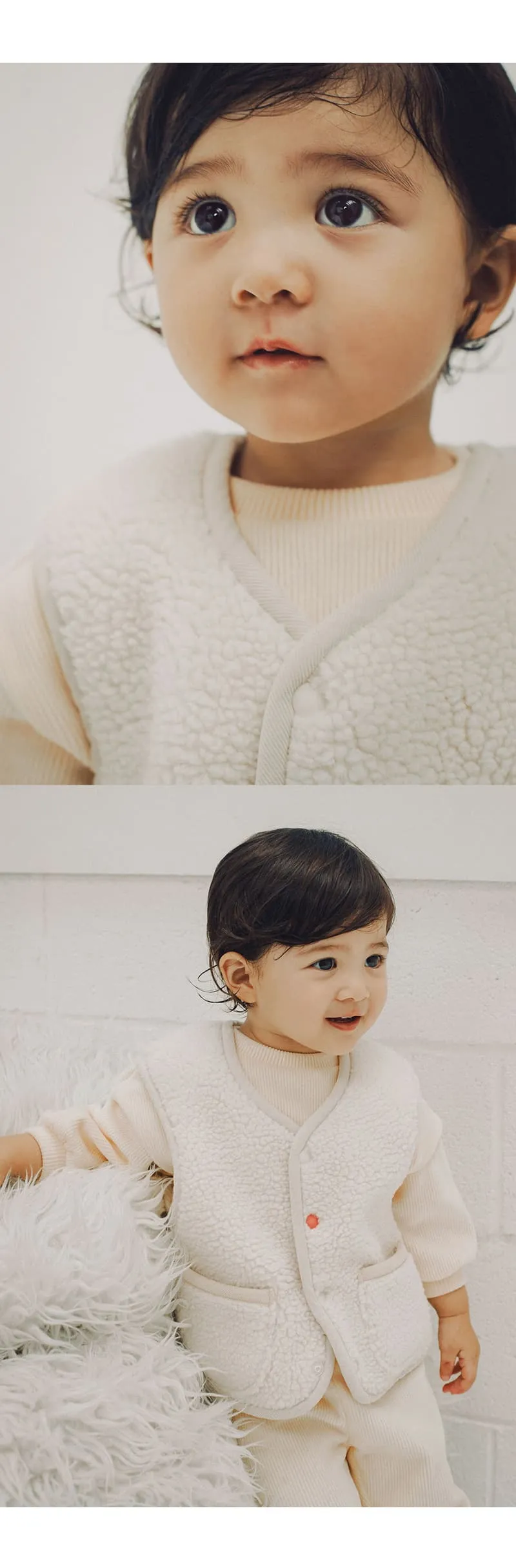 Kids Clara - Korean Baby Fashion - #babyoutfit - Lani Fleece Baby Vest - 4