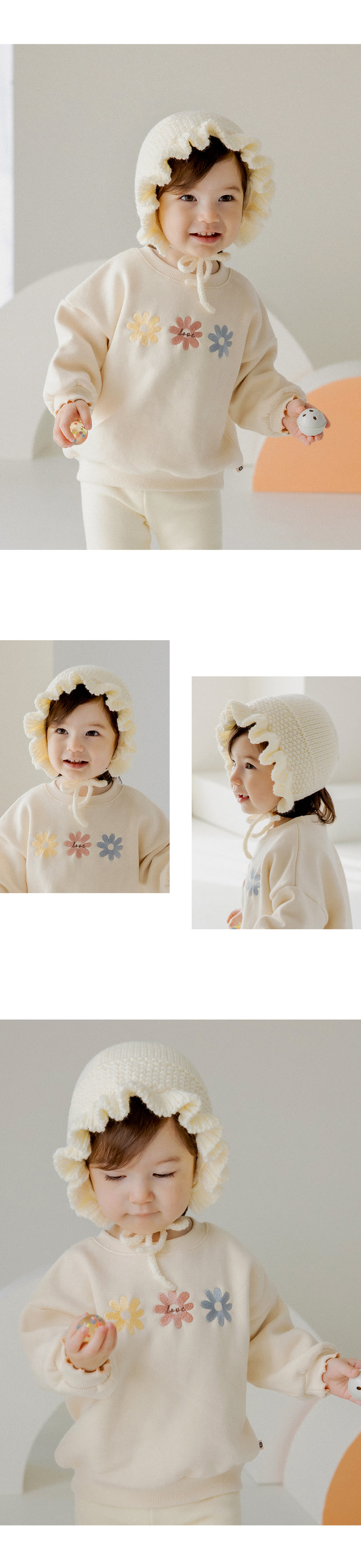 Kids Clara - Korean Baby Fashion - #onlinebabyboutique - Brina Knit Baby Bonnet - 3