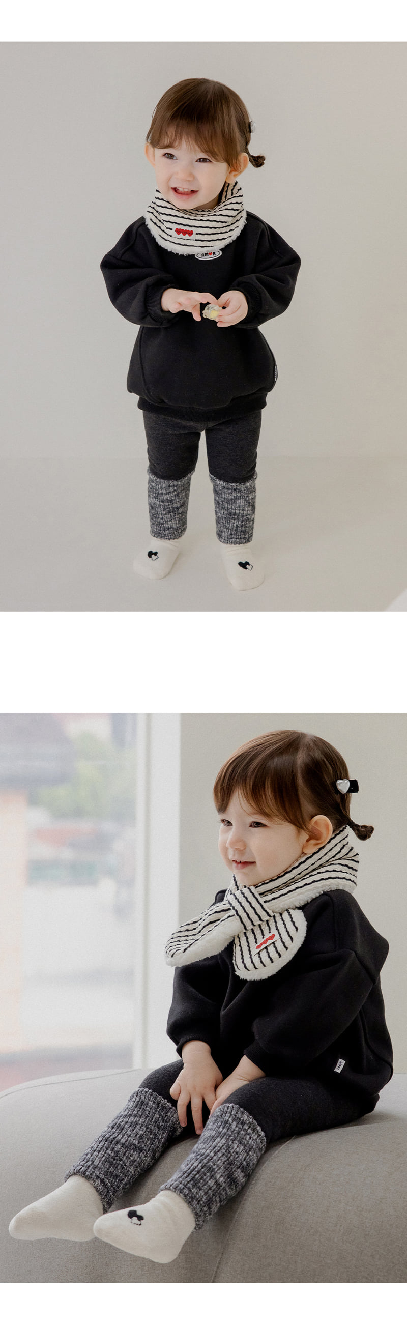 Kids Clara - Korean Baby Fashion - #onlinebabyboutique - Casper Winter Baby Socks (set of 5) - 2