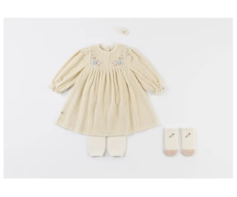 Kids Clara - Korean Baby Fashion - #onlinebabyboutique - Biela Baby Dress - 5