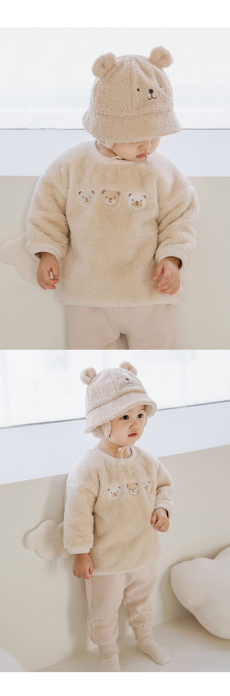 Kids Clara - Korean Baby Fashion - #onlinebabyboutique - Francis Fleece Baby Sweatshirt - 3