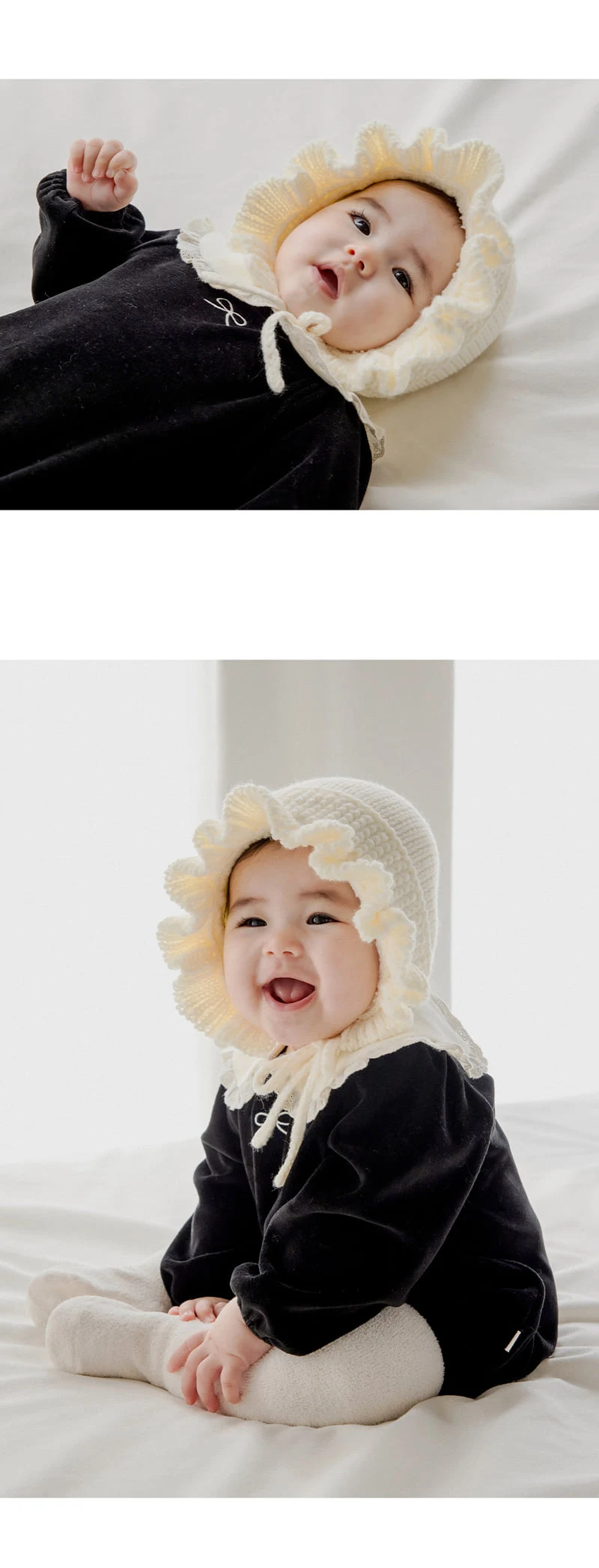 Kids Clara - Korean Baby Fashion - #onlinebabyboutique - Brina Knit Baby Bonnet - 4