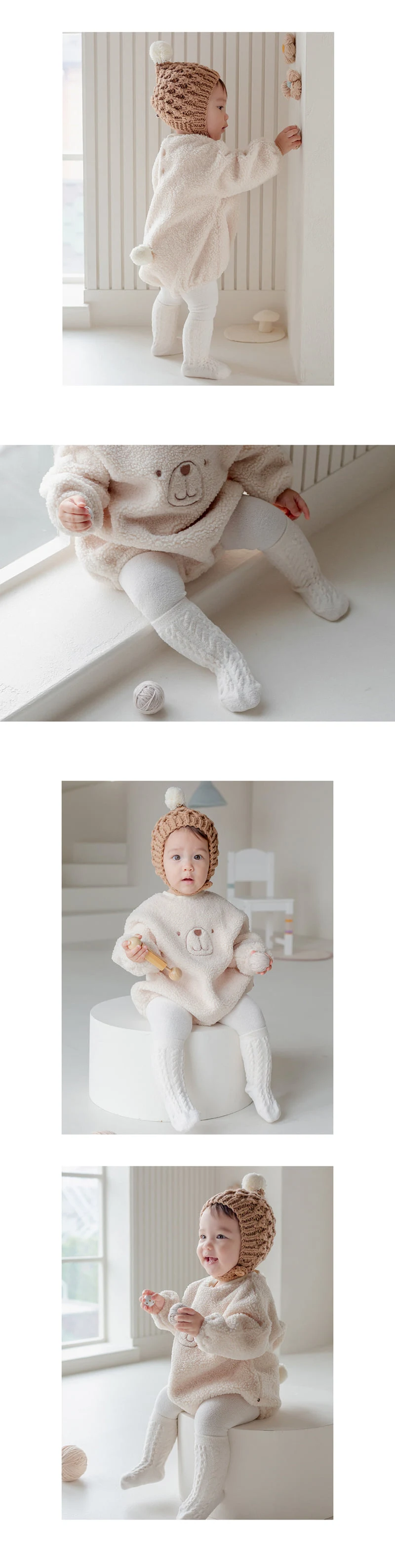 Kids Clara - Korean Baby Fashion - #onlinebabyshop - Shael Winter Baby Leggings (set of 5) - 6