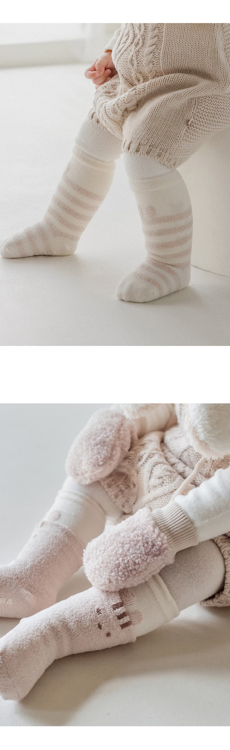 Kids Clara - Korean Baby Fashion - #onlinebabyshop - Tory Baby Knee Socks Set (set of 5) - 2