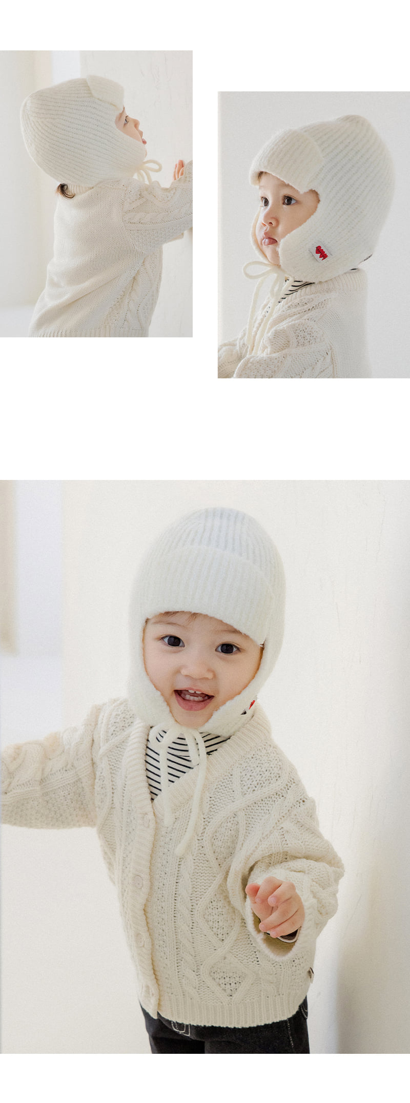 Kids Clara - Korean Baby Fashion - #onlinebabyshop - Mirofi Knit Baby Trapper Hat - 4