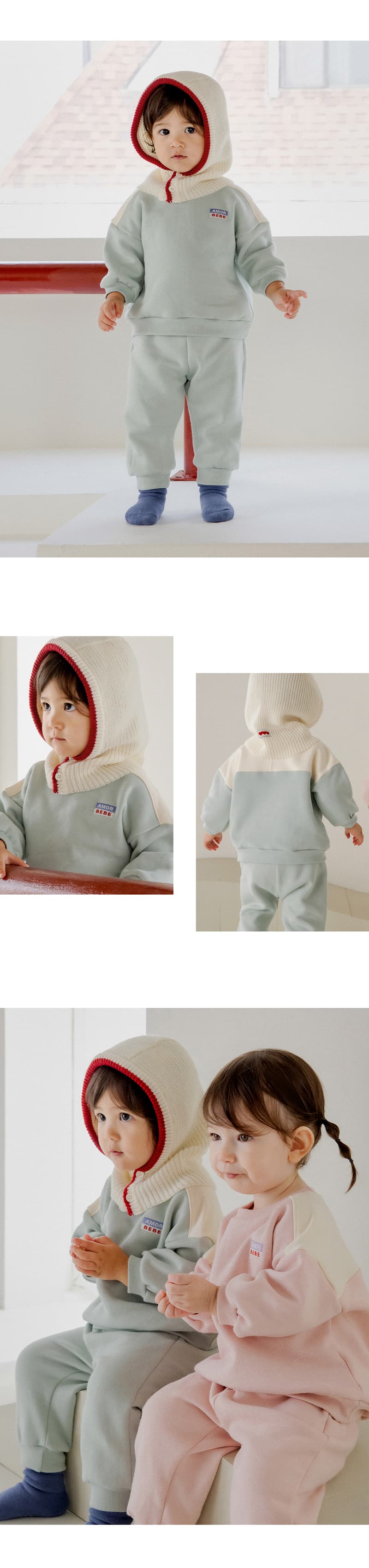 Kids Clara - Korean Baby Fashion - #smilingbaby - Riona Fleece Baby Set-up - 2