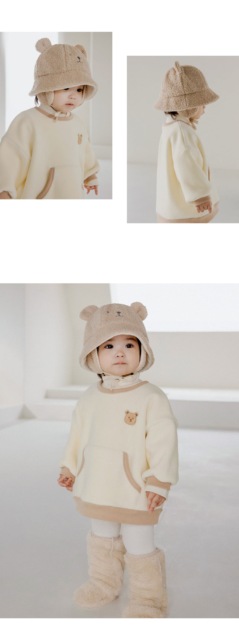 Kids Clara - Korean Baby Fashion - #onlinebabyshop - Ensher Fleece Brushed Baby Sweatshirt - 4