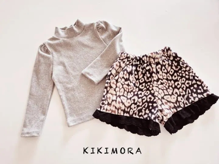 Kikimora - Korean Baby Fashion - #babyfashion - Leopard Lace Shorts - 5