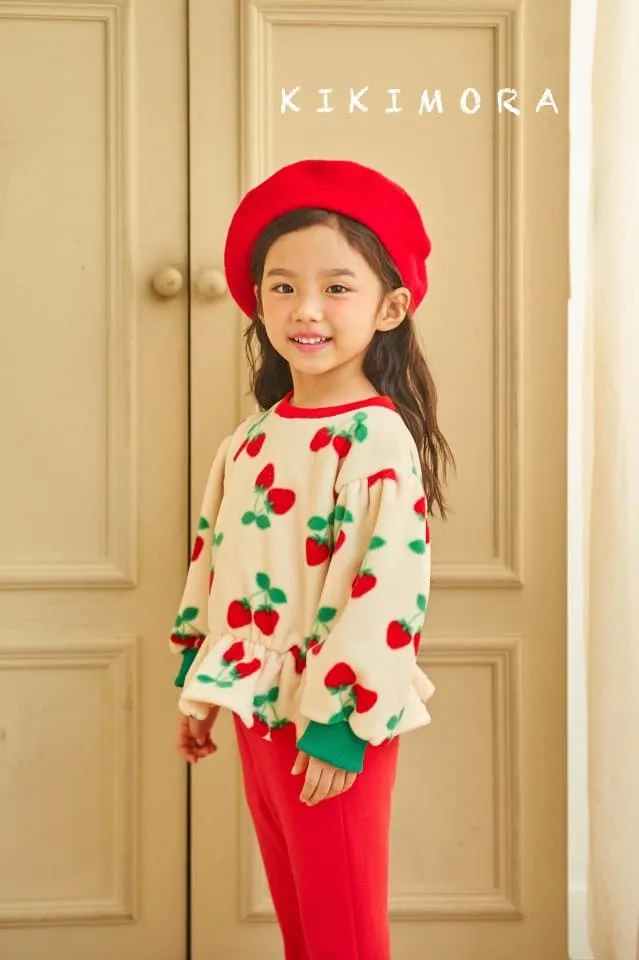 Kikimora - Korean Children Fashion - #childofig - Strawberry Shirring Tee