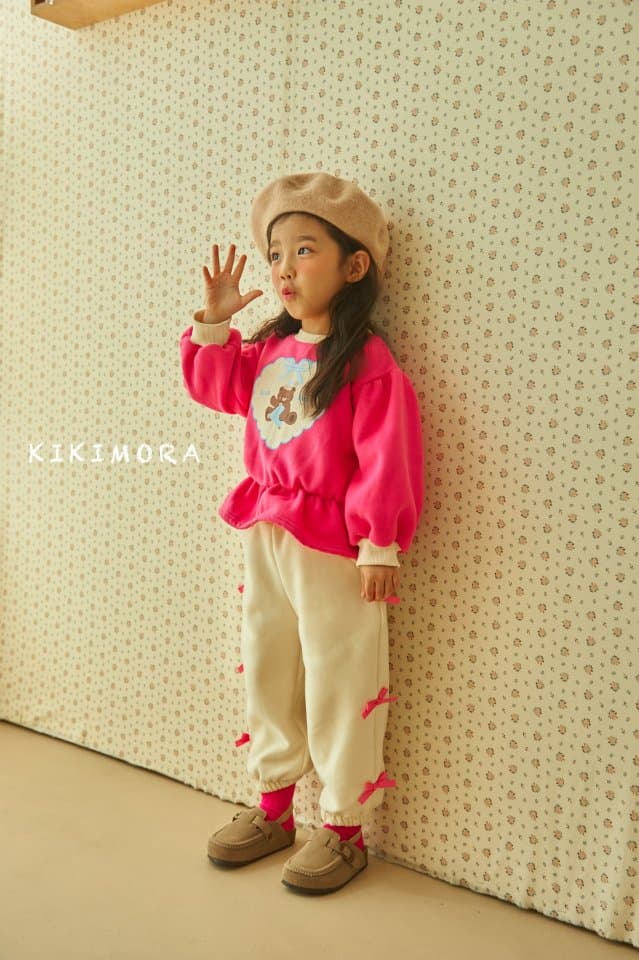 Kikimora - Korean Children Fashion - #childofig - Bear Heart Shirring Tee - 6