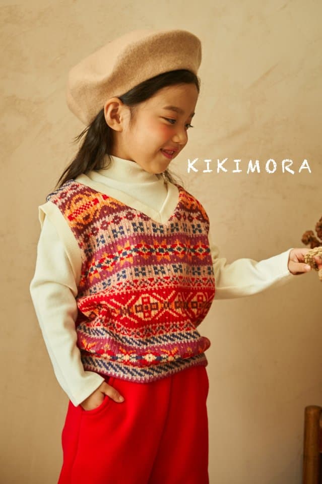 Kikimora - Korean Children Fashion - #childofig - Snowflake Knit Half Turtleneck - 4