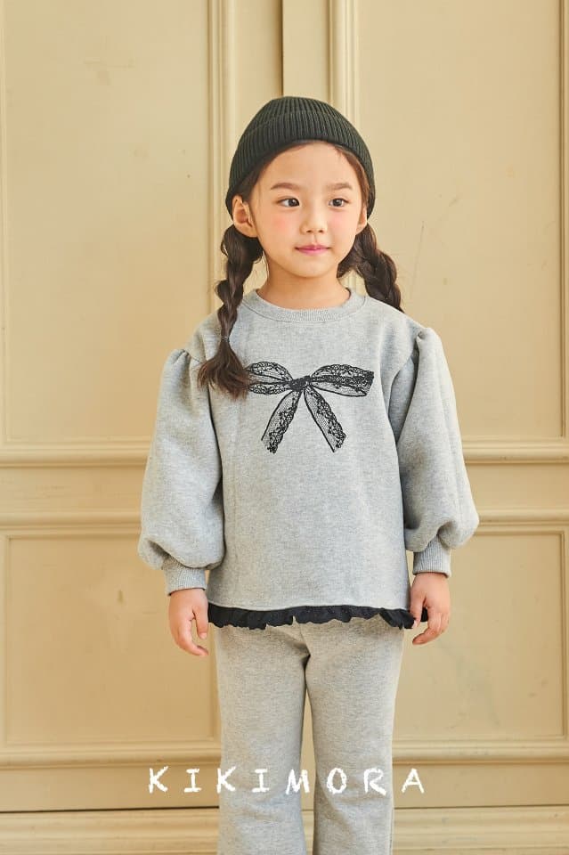 Kikimora - Korean Children Fashion - #childofig - Ribbon Lace Sweatshirt - 10