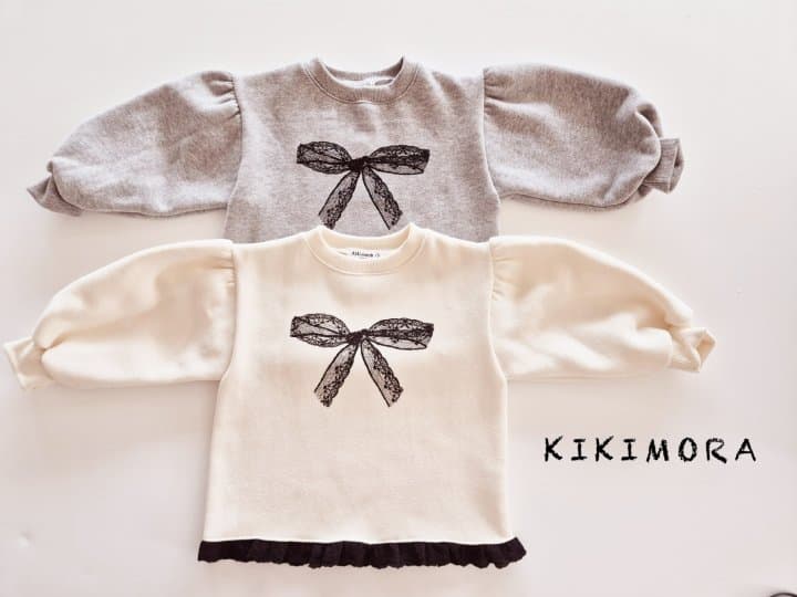 Kikimora - Korean Children Fashion - #designkidswear - Ribbon Lace Sweatshirt - 12