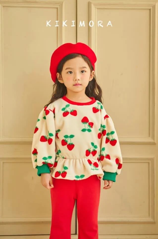 Kikimora - Korean Children Fashion - #designkidswear - Strawberry Shirring Tee - 4