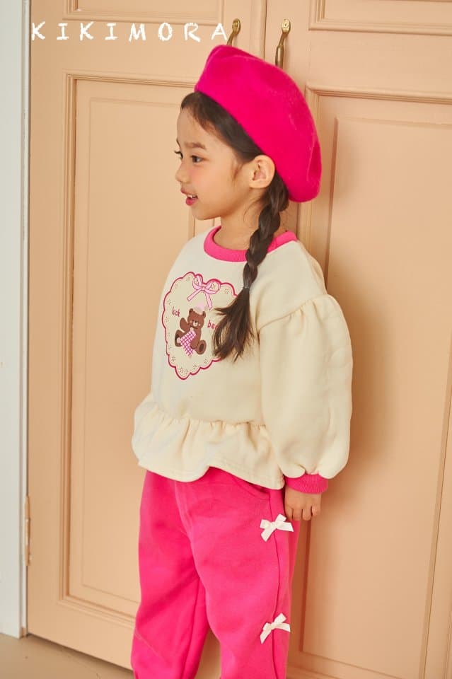 Kikimora - Korean Children Fashion - #discoveringself - Bear Heart Shirring Tee - 9