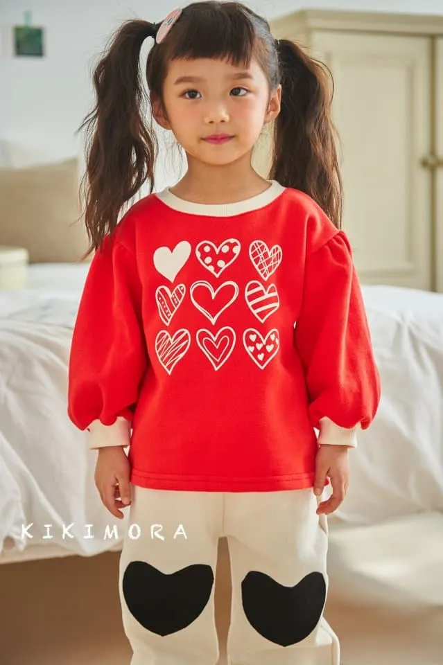 Kikimora - Korean Children Fashion - #kidsshorts - Nine Heart Sweatshirt - 8