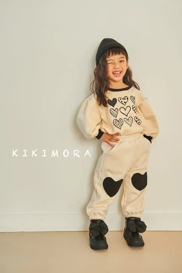 Kikimora - Korean Children Fashion - #kidsstore - Heart Jogger Pants - 12